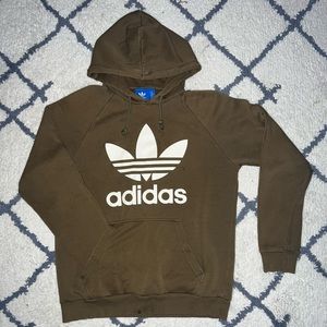 Mens Adidas Green/Brown Hoodie